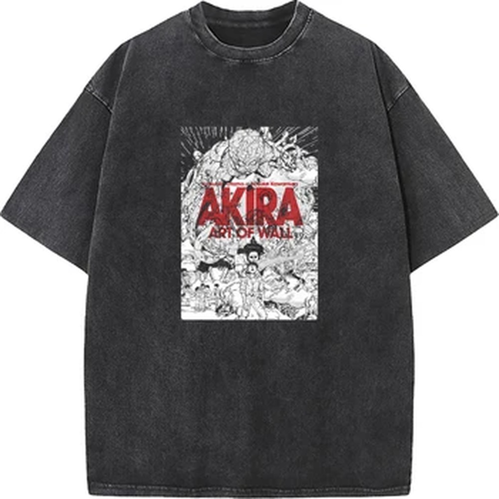 Graphic Tee Oversized - Akira Manga Graphic Print T-shirt Vintage