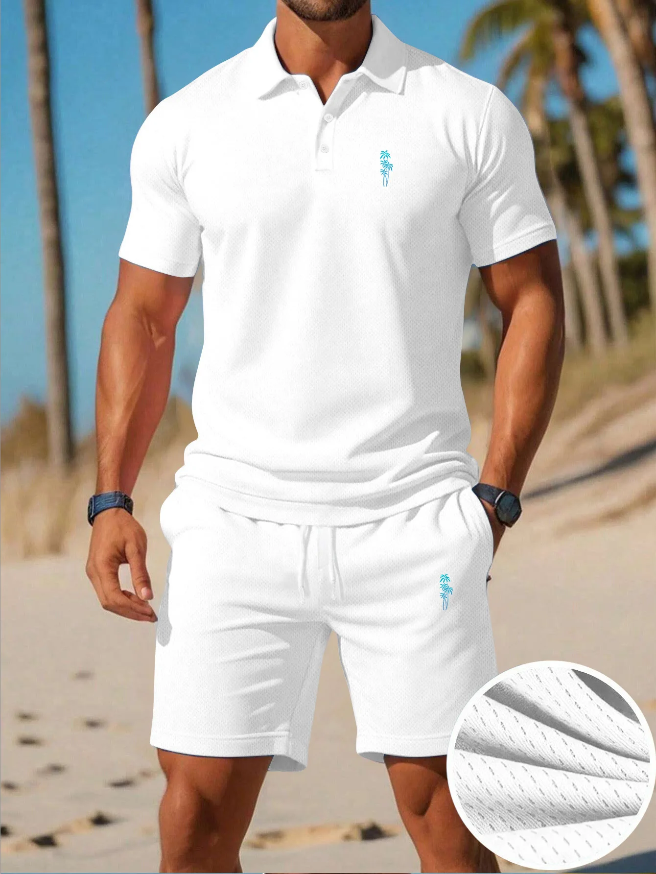 Polo Shirt Slim - Summer New Men's Polo Shirt Set