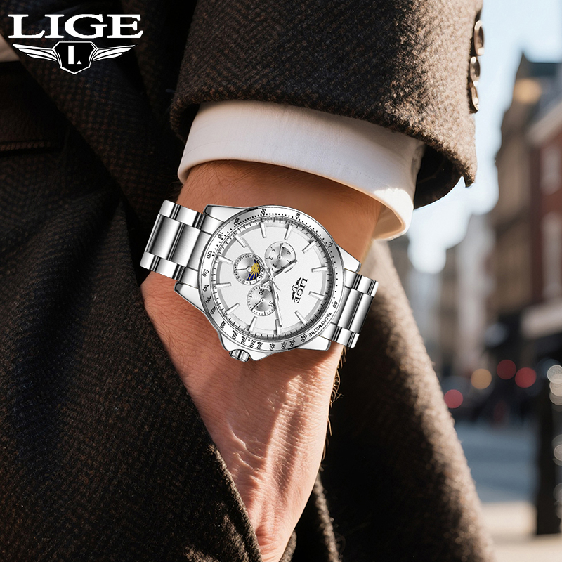 Mens Fashion Week - LIGE Top Brand Luxury Quartz Men's