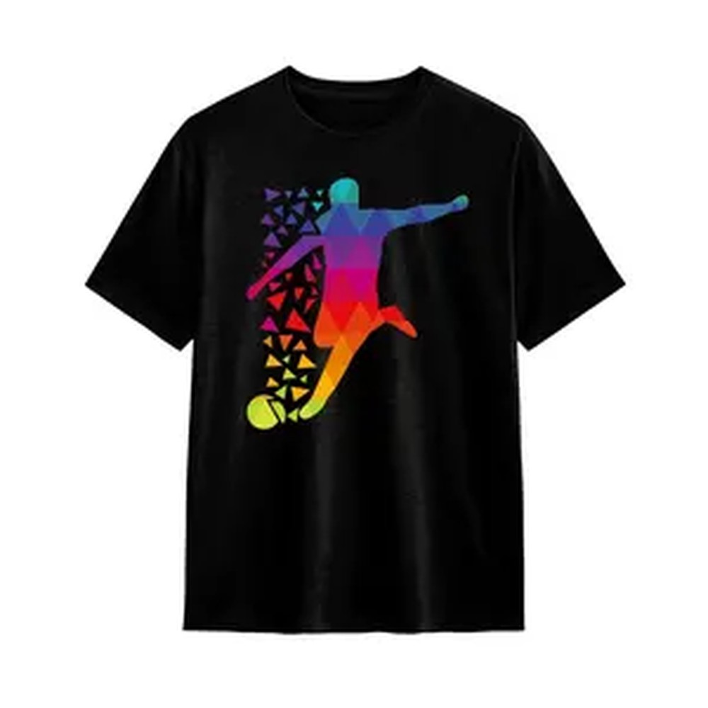 Graphic Tee Oversized - 100% Cotton Skull Soccer Flames，Unisex Oversized