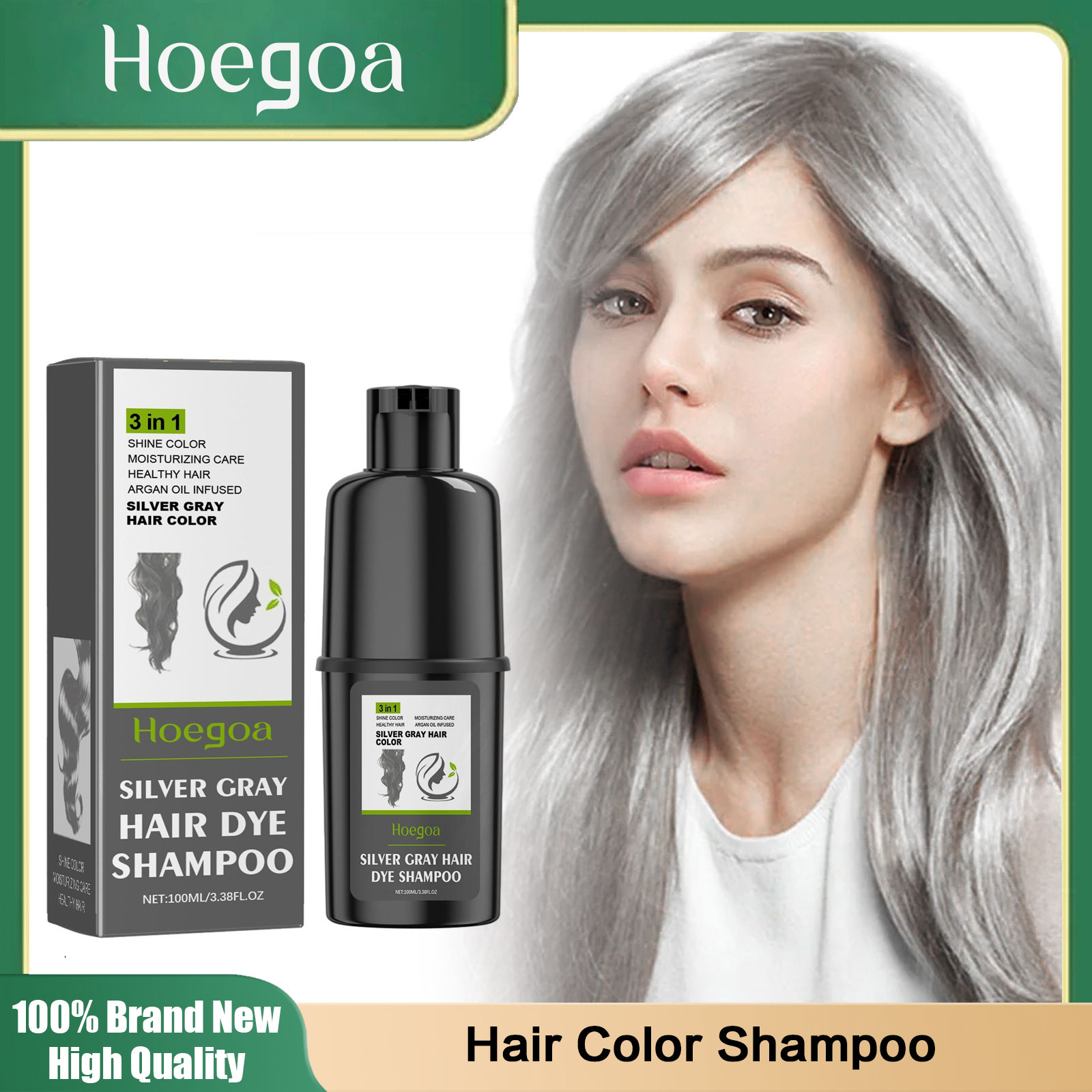 Men Fashion Hair Style - 3 In 1 Hair Coloring Shampoo