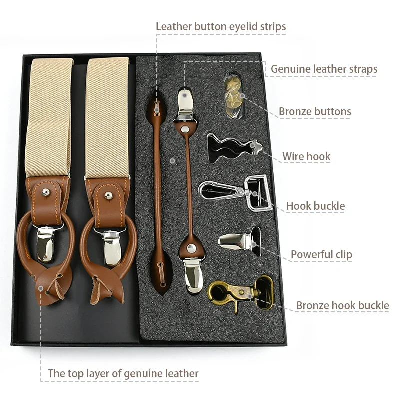 Deepeel 1 Bộ 3.5X125cm Kinh Do - đánh giá và giá Suspenders Clip Men