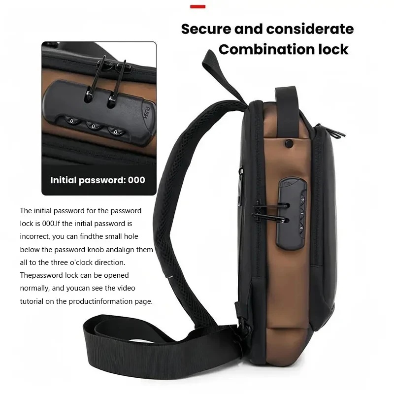 Men's anti-theft chest bag, fa - đánh giá và giá Mens Fashion Blog