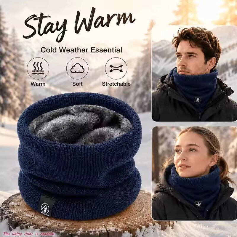 Winter Warm Knitted Neck Scarf - đánh giá và giá Men Scarf Wool