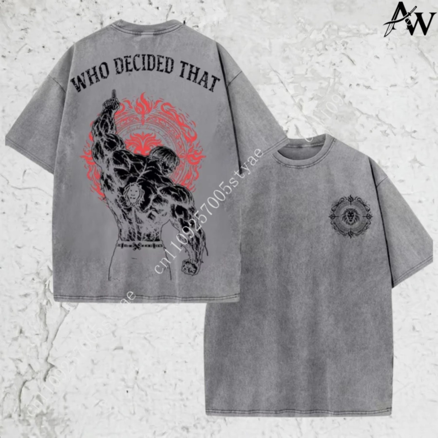 Vintage Washed Shirt, Escanor  - đánh giá và giá Graphic Tee Oversized