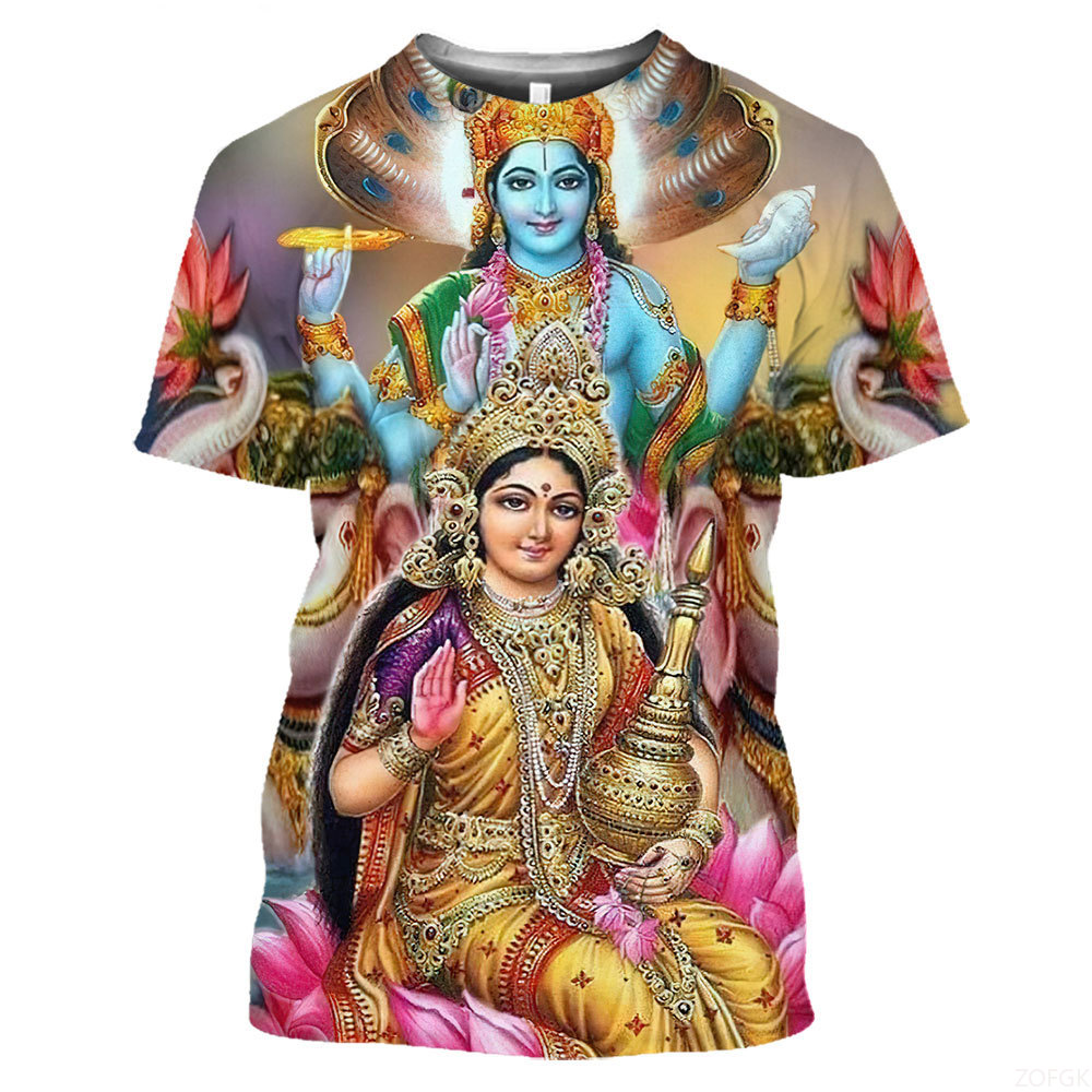 Summer Fashion Indian Deities  - đánh giá và giá Graphic Tee Oversized