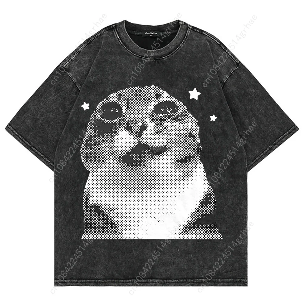 100% Cotton Vintage Washed Y2k - đánh giá và giá Graphic Tee Oversized