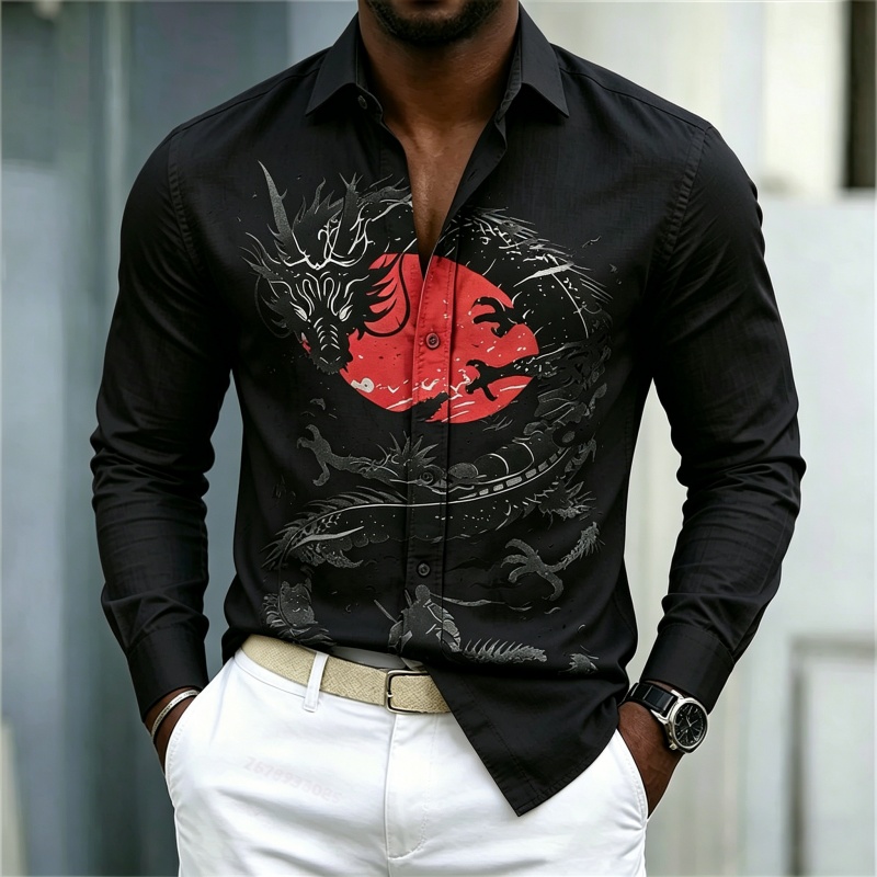2026 New Men's Shirt White Bla - đánh giá và giá Mens Fashion Casual Outfits