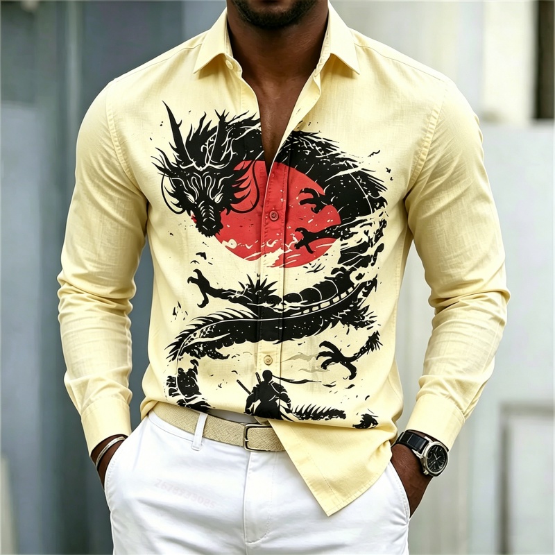 2026 New Men's Shirt White Bla - đánh giá và giá Mens Fashion Casual Outfits