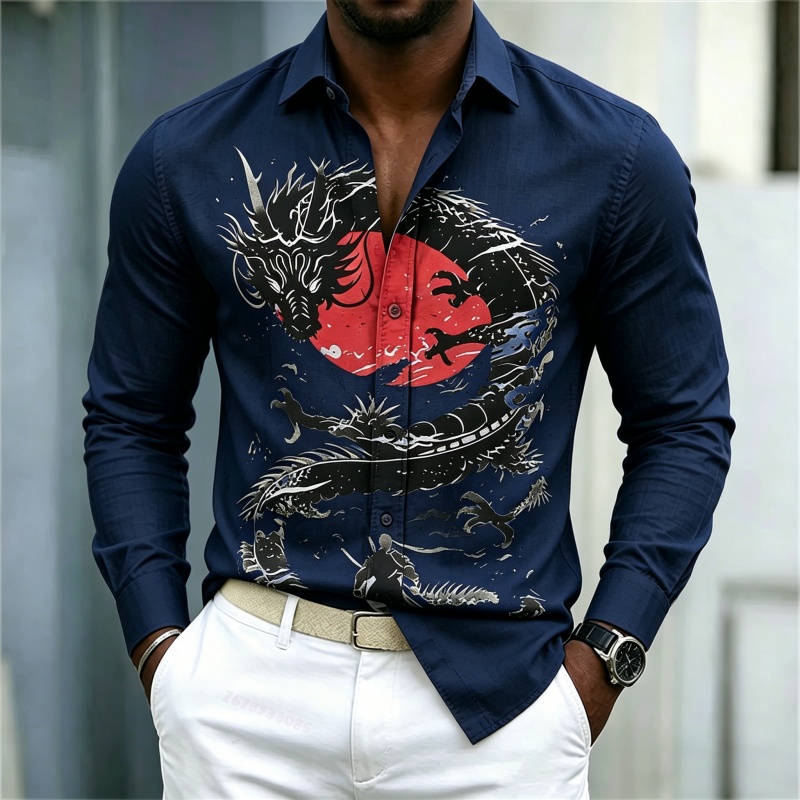 2026 New Men's Shirt White Bla - đánh giá và giá Mens Fashion Casual Outfits