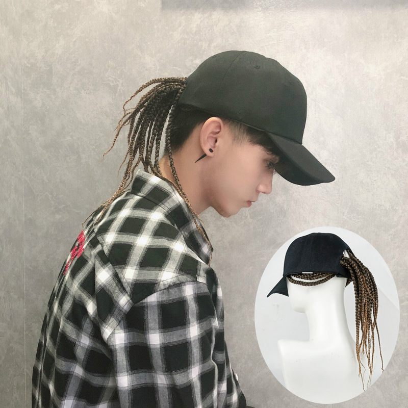 Curly hair synthetic wig hat i - đánh giá và giá Men Fashion Hair Style