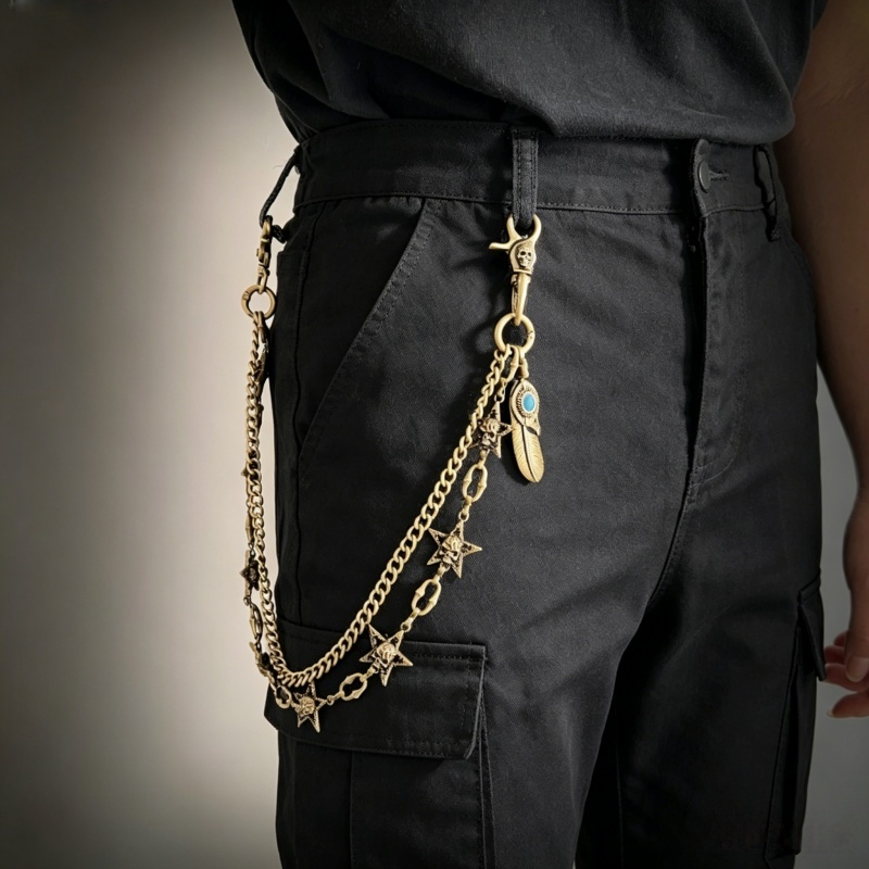 Hip Hop Punk Rock Metal Pants  - đánh giá và giá Jeans Pants Fashion Men