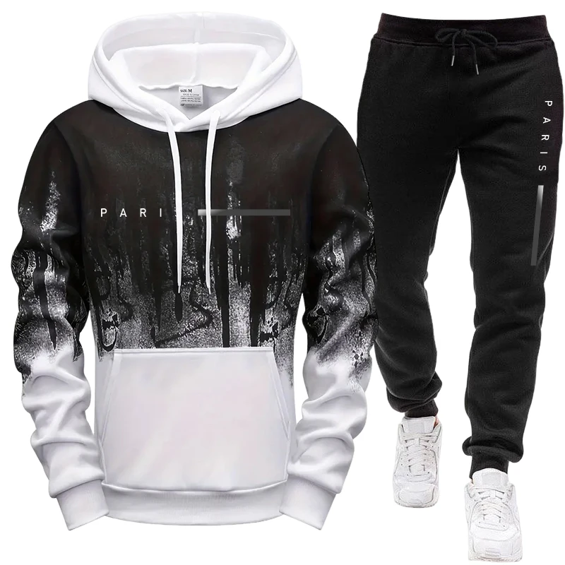 Men's Set/Hoodie/Pants Paris N - đánh giá và giá Mens Fashion Casual Outfits