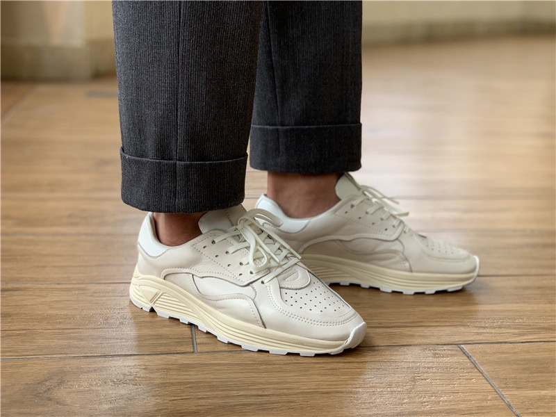 Round-toe Lace-up Casual White - đánh giá và giá Mens Fashion Week