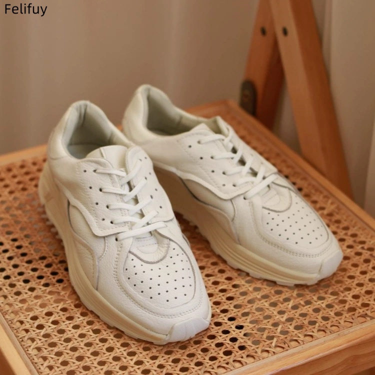 Round-toe Lace-up Casual White - đánh giá và giá Mens Fashion Week