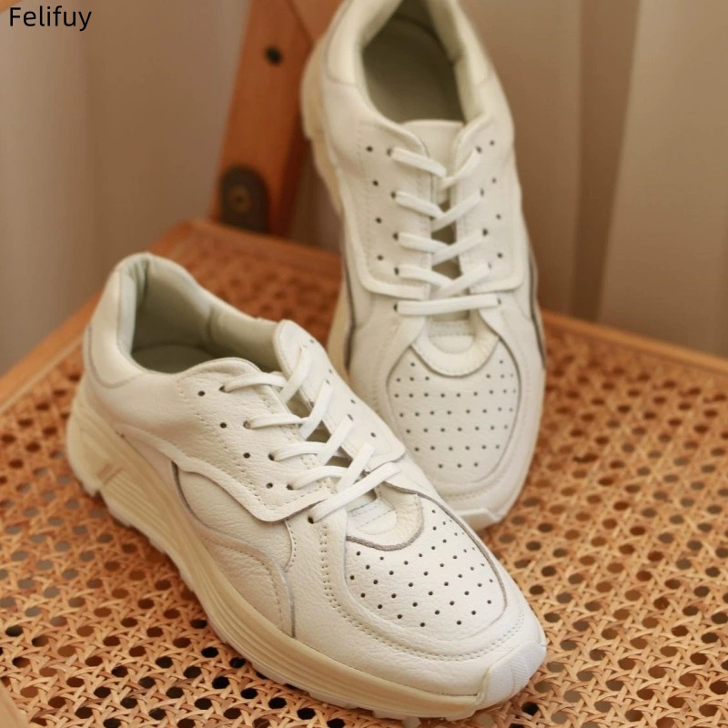 Round-toe Lace-up Casual White - đánh giá và giá Mens Fashion Week