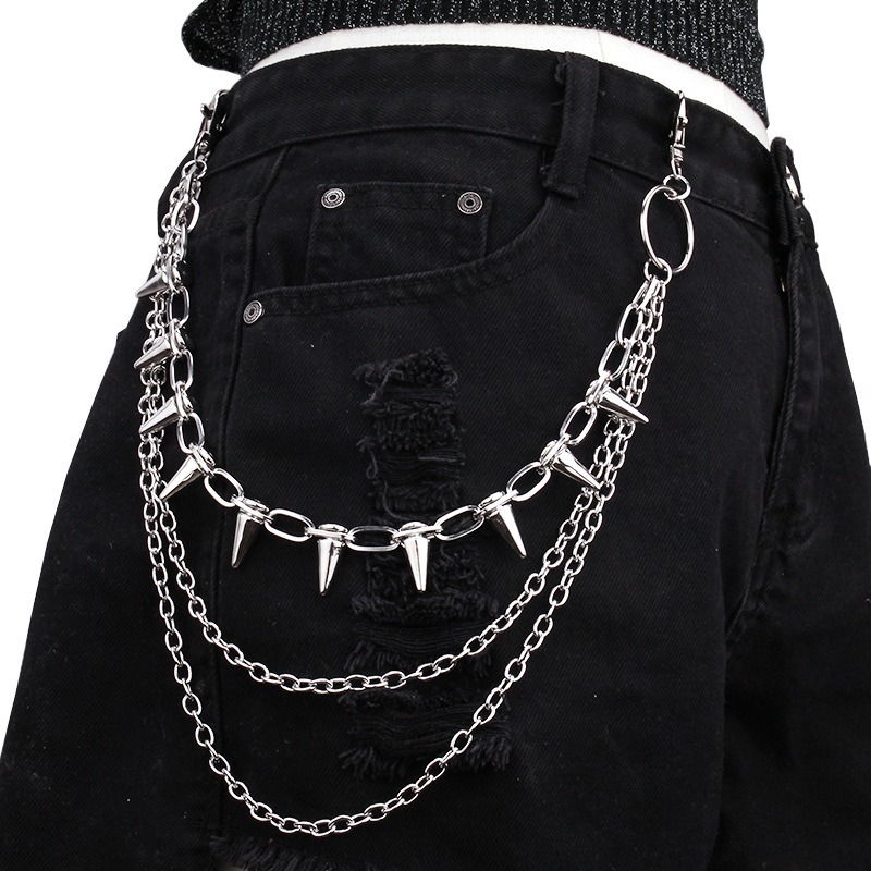 Hip Hop Punk Rock Metal Pants  - đánh giá và giá Jeans Pants Fashion Men
