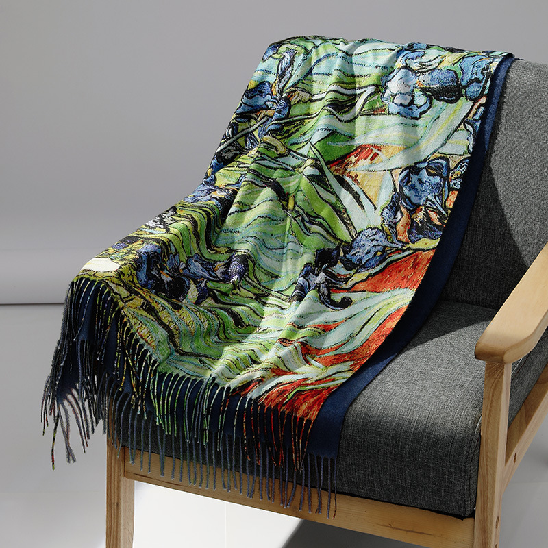 Luxury Brand Oil Painting Cash - đánh giá và giá Men Scarf Wool