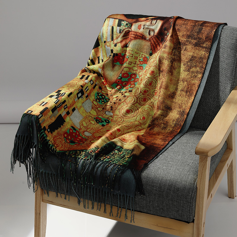 Luxury Brand Oil Painting Cash - đánh giá và giá Men Scarf Wool