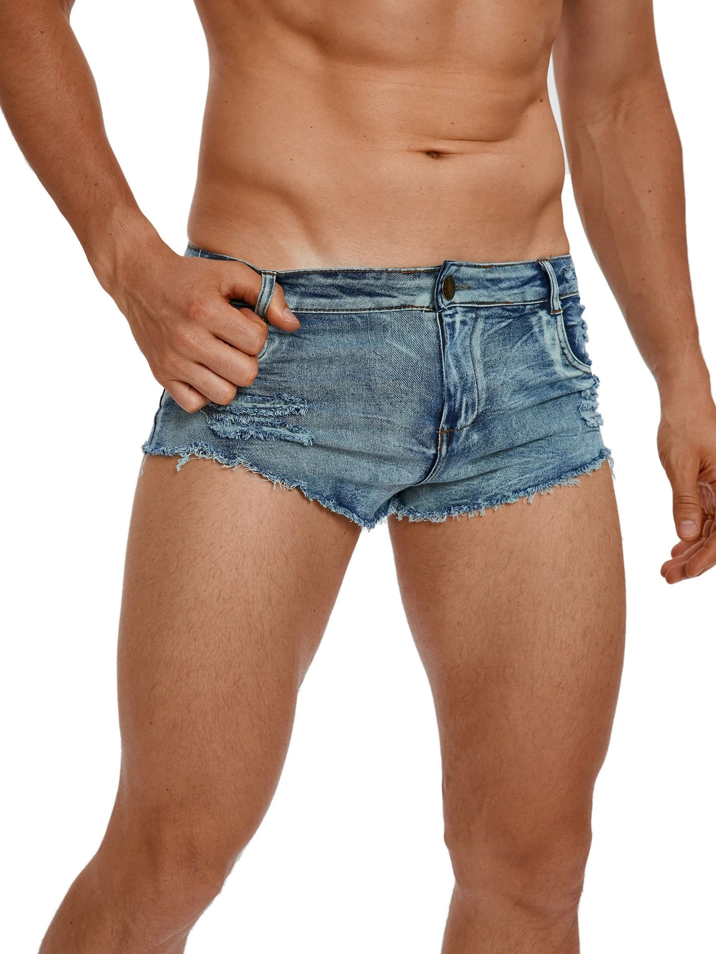 Men's Low Waist Jeans Shorts F - đánh giá và giá Jeans Pants Fashion Men