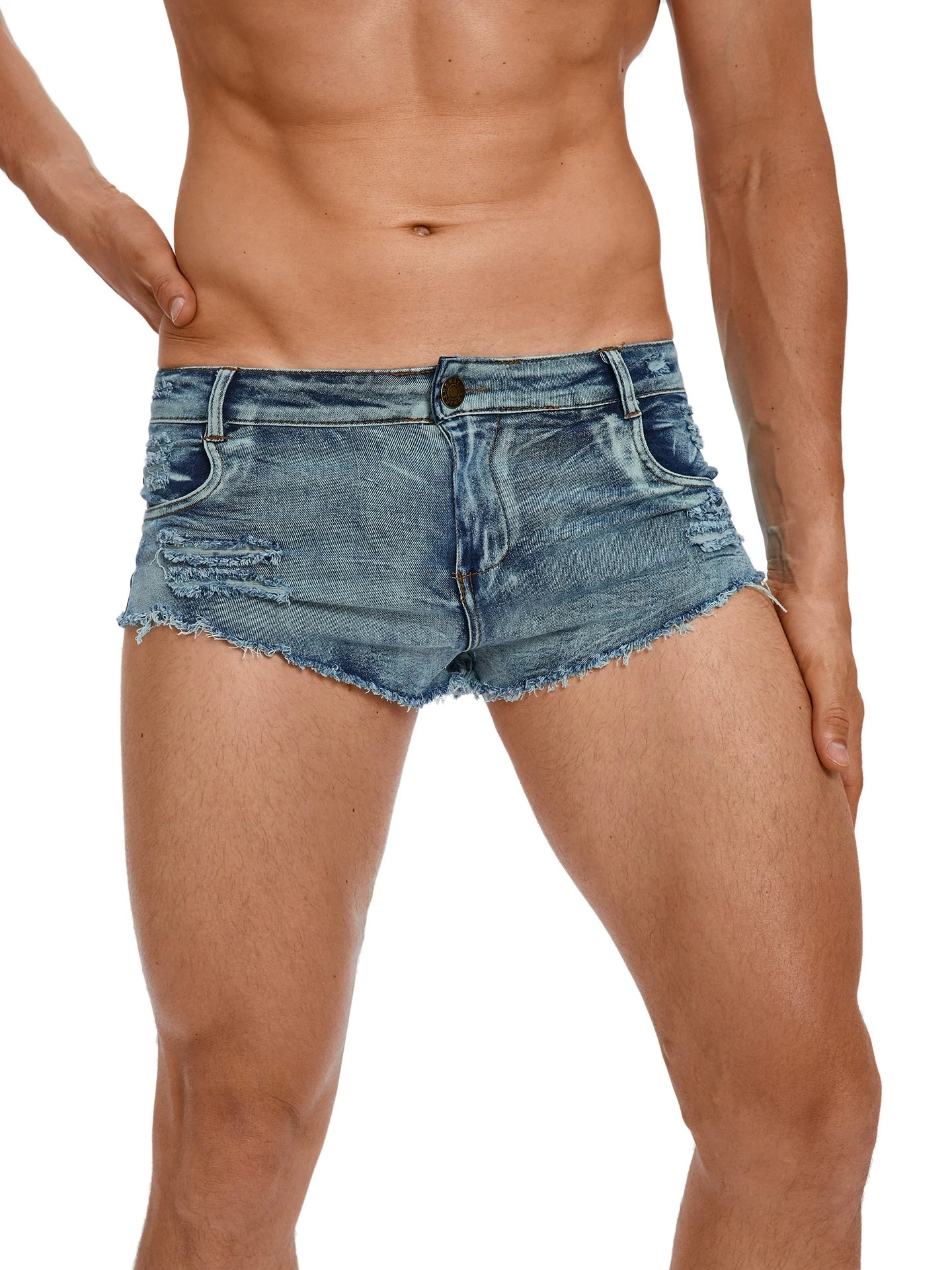 Men's Low Waist Jeans Shorts F - đánh giá và giá Jeans Pants Fashion Men