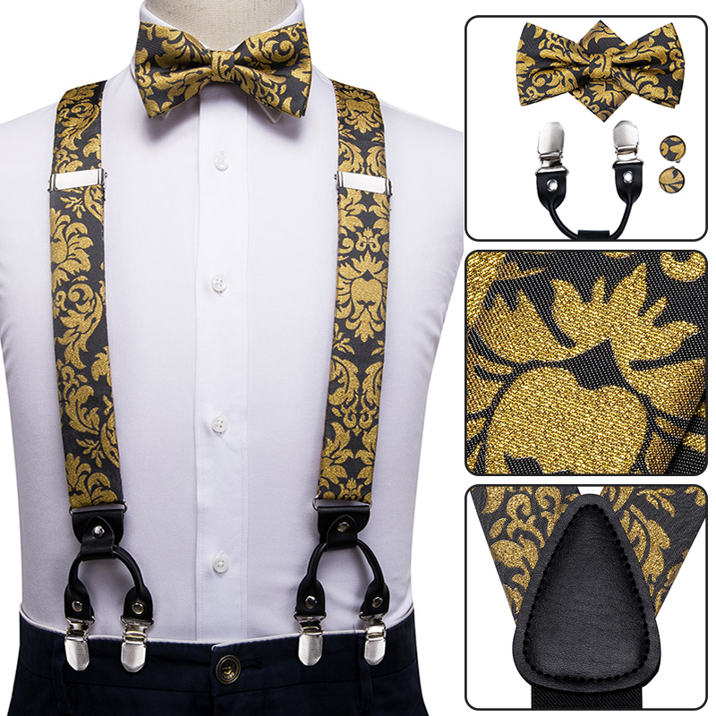 Hi-ĐÍNH NƠ LỤA Nam Giới Trưởng - đánh giá và giá Suspenders Clip Men